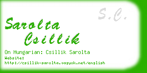 sarolta csillik business card